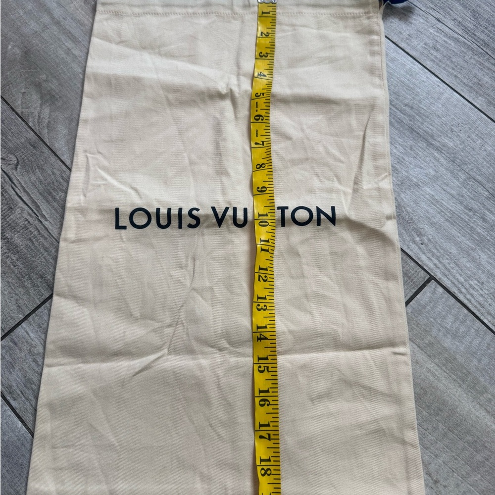 Louis Vuitton Cream Canvas Logo Dust Pouch